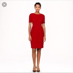 J Crew Red Crepe Dress